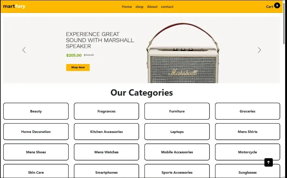 E-Commerce Website project preview